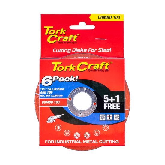 TORK CRAFT 5 + 1 Free Cutting Disc Steel 115 X 1.0 X 22.2mm